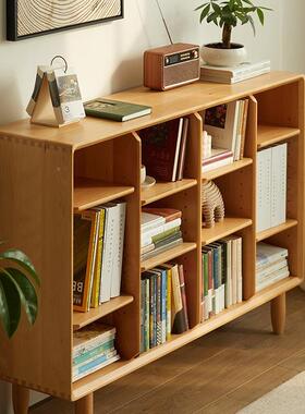 实木书柜全MPQ木实落架家用储物柜地书现代简约儿童书柜矮柜组合