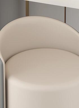 3YV5轻风奢化妆凳女生卧室OLZ梳椅妆台子现代简美甲顾客靠背圆凳