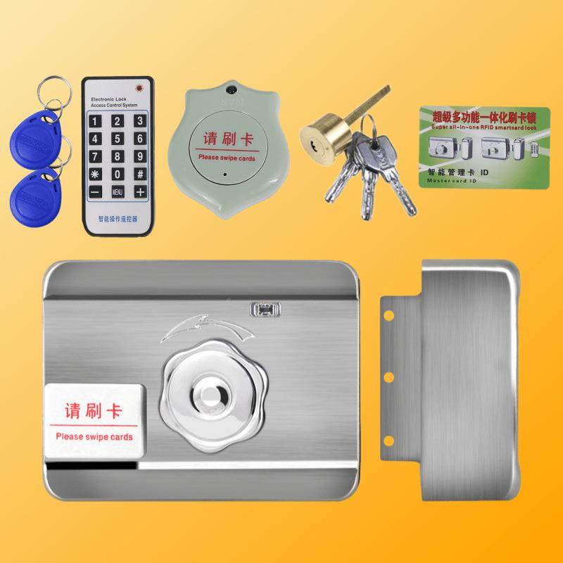 智能锁大门感应锁电子家用锁防盗门锁门d一体锁控出租屋遥锁ID刷