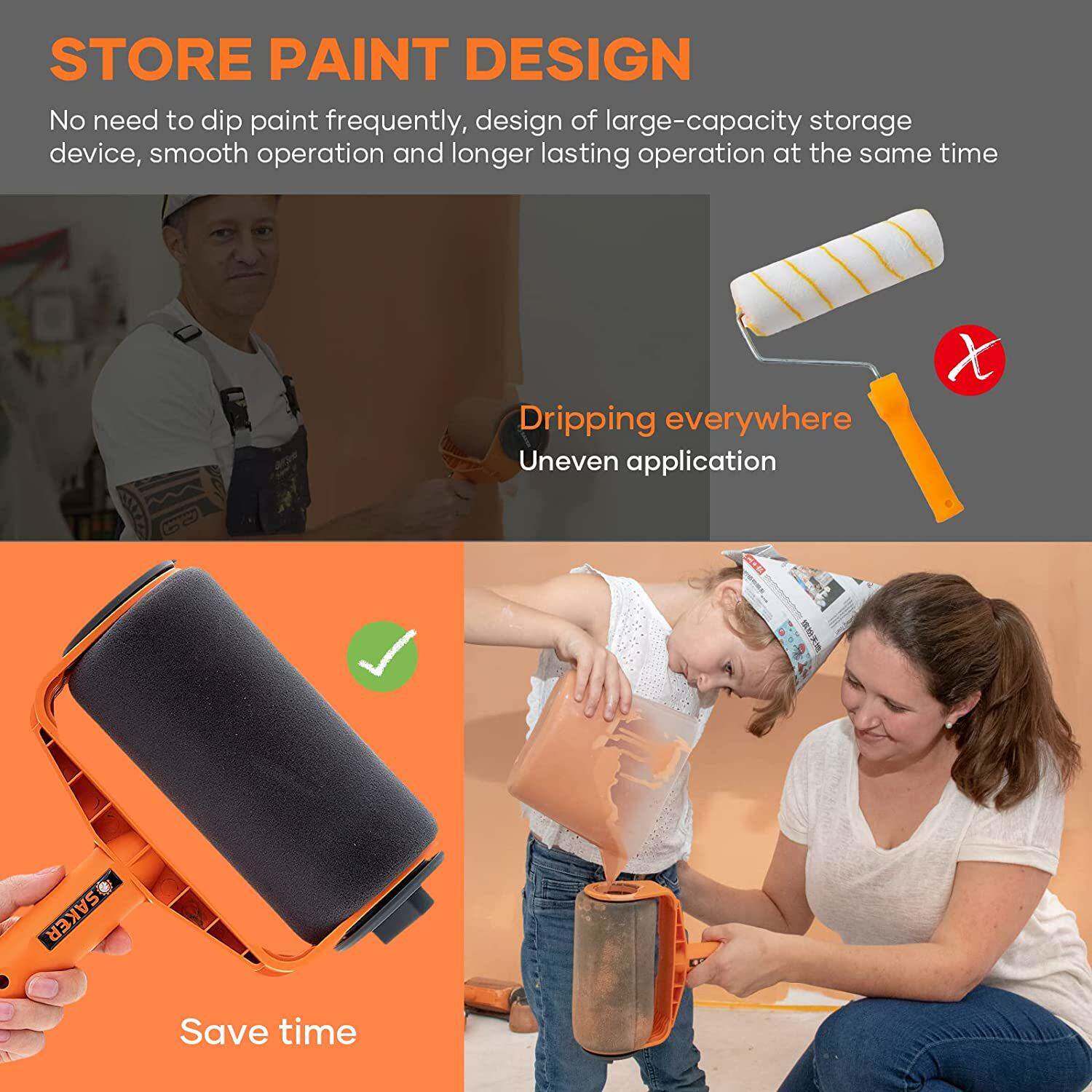 油漆滚筒刷乳胶地漆小专XJ-042用刷工具涂料刷漆滚筒坪刷子