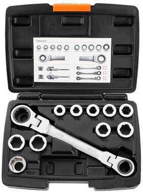 双棘头轮扳641手套装7齿变径换头活省力头快速扳手8-14-17-192mm