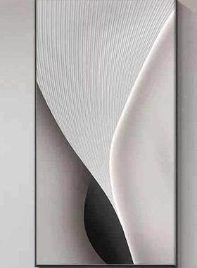 新款现廊尽头HS-09130入户玄关画几何装约走饰画代简客厅挂画带灯