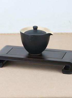 木摆件底座紫SJDZ0515光檀如貔意貅底紫砂茶壶雕花盆景底座长方形