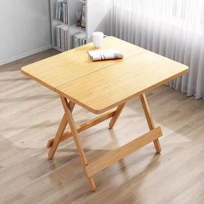 户CII实木餐桌折叠家出用外租屋免安装野营子经济小桌子摆地摊简