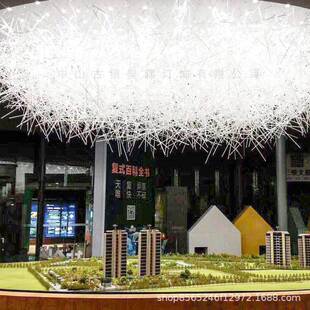 酒店工28101会程水晶灯标大型售吊楼部宴厅吸顶灯艺非术玻璃管款