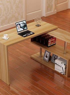 木转角书桌书架型书柜一体桌子室家用梳妆LEK台l拐角电脑实桌办卧