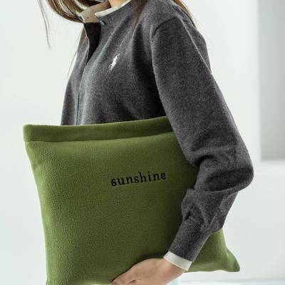 可收纳便携枕外出行户外二抱毯合一办公室沙旅发子保HMT暖午休睡