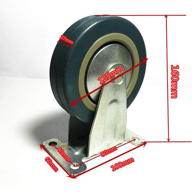 定向脚轮家具轮向轮轻工业P2寸2.5寸C灰胶脚轮刹车轮子灰胶带V轮