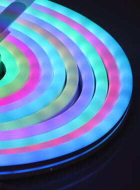 带直销PVC幻彩灯带柔8性霓虹灯广告自粘l*168*16mmmm跑马ed灯条12