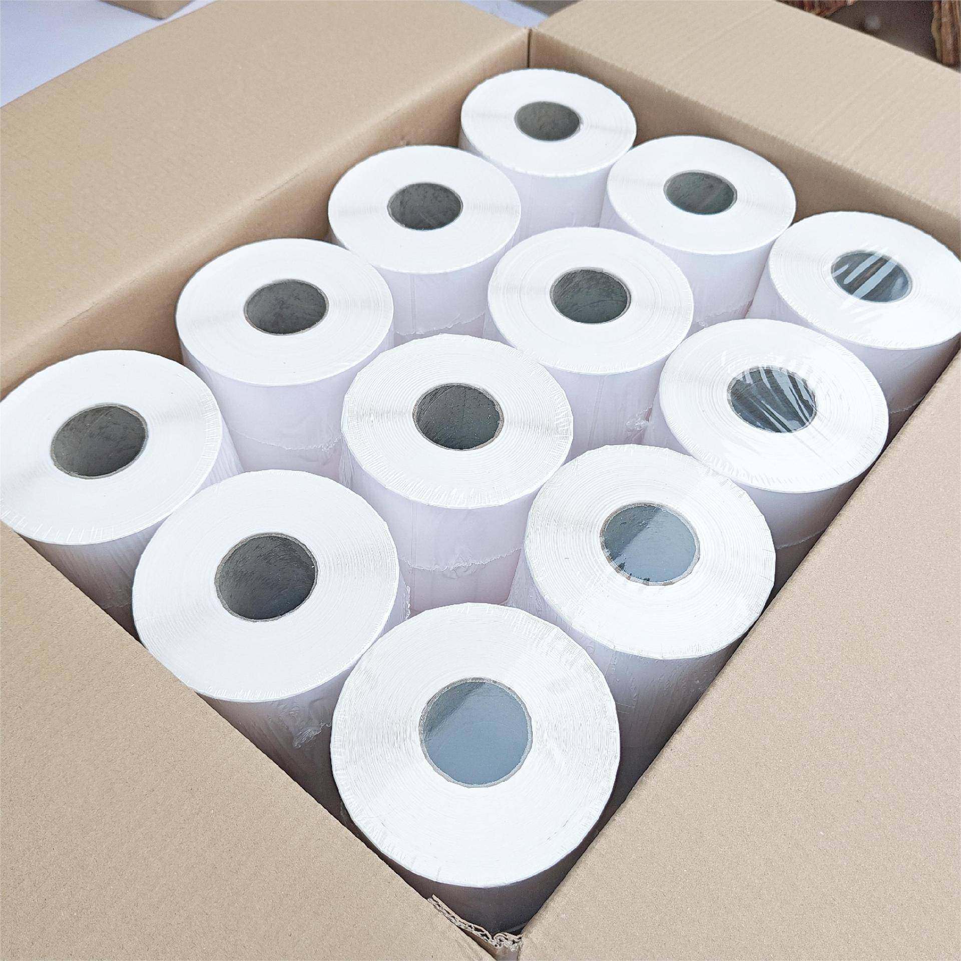 整箱热标敏纸超市条不码价纸格标签贴纸快递面单打印干NHM胶签热