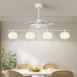 奶风款 客音厅风扇灯静隐形餐厅吊扇335灯创意云新朵儿童油房风扇