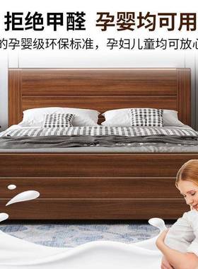 中式实木1.8米加厚双人床经济出老榆木1.型5米单人床1.2RNNm床租