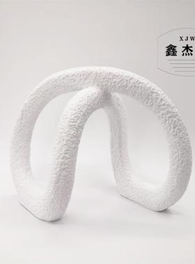 代简树脂黑色白色装厅饰摆现件约创意缠绕软装饰品20200426客桌面