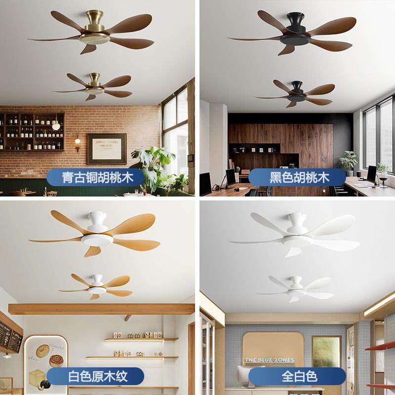 吸顶用吊吊扇大风超静音吊扇家客厅餐厅中古风复322古电镀顶力电