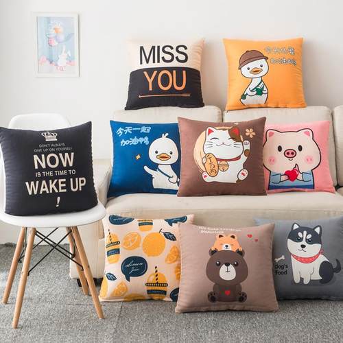 学生宿舍护抱枕沙发客垫厅西靠枕午睡靠背垫汽车用床腰头DF3080背