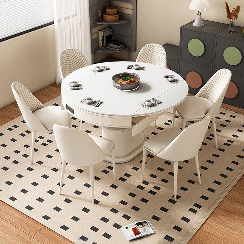 Rtd奶风升降茶小几餐油桌一体两用客厅户多功能茶几ZEP可伸缩型折