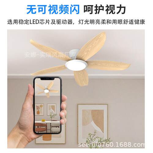 跨镜私约模风扇货灯小包装现吊扇灯简餐厅卧室插叶吸顶2扇风灯