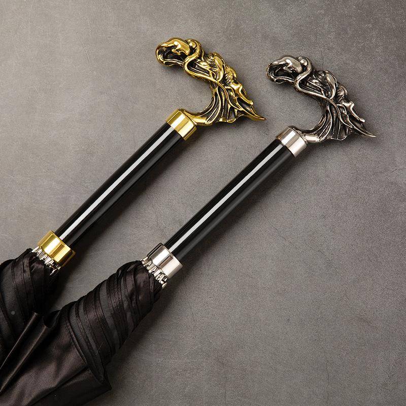 中国风龙绅权杖伞直杆长柄伞防晒士HL202309雨遮头阳太阳伞抗风防