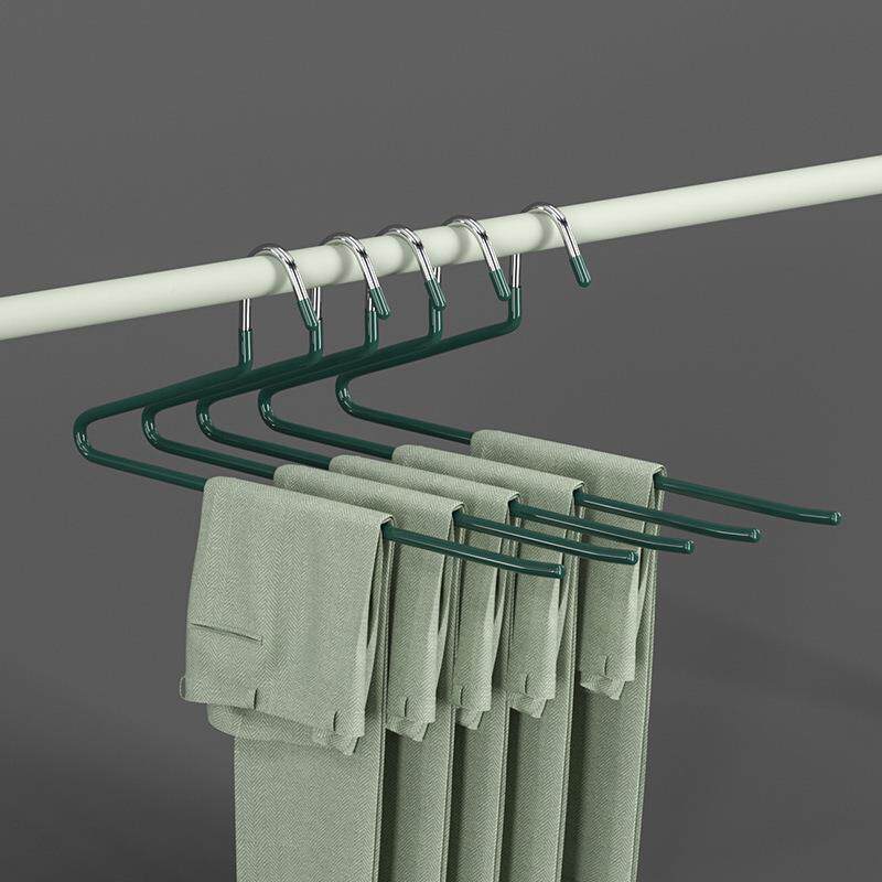 鹅子型裤挂架防滑无痕家用裤夹衣柜衣架晾晒放pc3ex4Ft字裤收纳