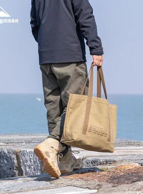 柯曼B-1【B-18998加厚棉布提袋帆手布大容量户外营小物露收纳单肩