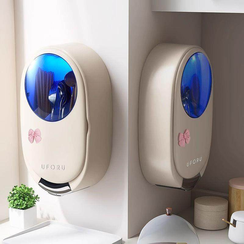 S2收筷子消毒机厨房家用小型智紫外DRA线充电V式消毒纳盒壁能挂式,餐饮具,筷子盒,淘宝优惠券,粉丝福利购,淘宝优惠卷