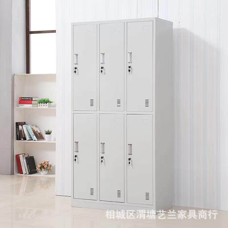 健身更衣柜厂房区工柜铁皮储物柜柜带员锁浴室存包柜yl-23换衣柜