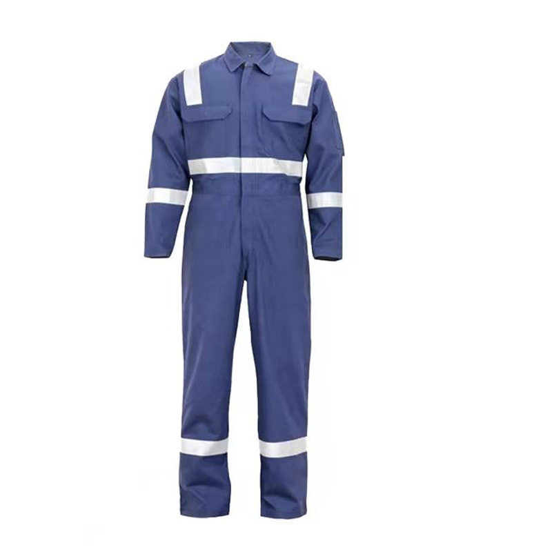 防火阻燃防静电连体服电焊工作服反光条油田工装全棉防烫耐高温