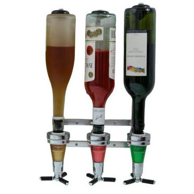 厨房铝合金三头壁挂式定量压取器机械臂调酒配套产品跨境电商热卖