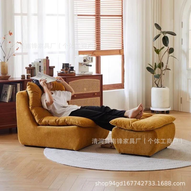 靠懒人沙人可睡可躺小发户型阳DPC台客厅背椅书房卧室单休闲椅榻