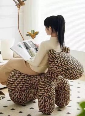 懒人PPE沙发简约件卡可爱客厅创意摆马椅儿童座椅创意网红小动通