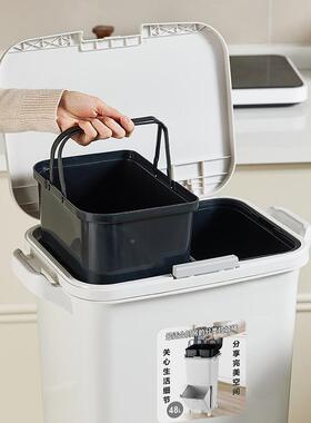 2高024级款升家用厨房层分类垃圾桶颜值大容HT064量三按压带盖干