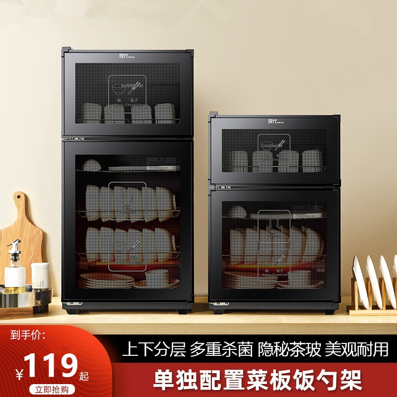消毒碗筷柜家用商用台立式双门不锈钢小型饭店厨房保洁柜中温烘干
