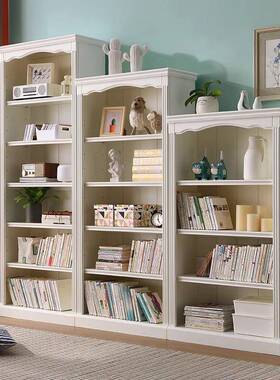 美式DYW全实木儿客童书架落物地书柜储柜厅置物收纳架简架约现代