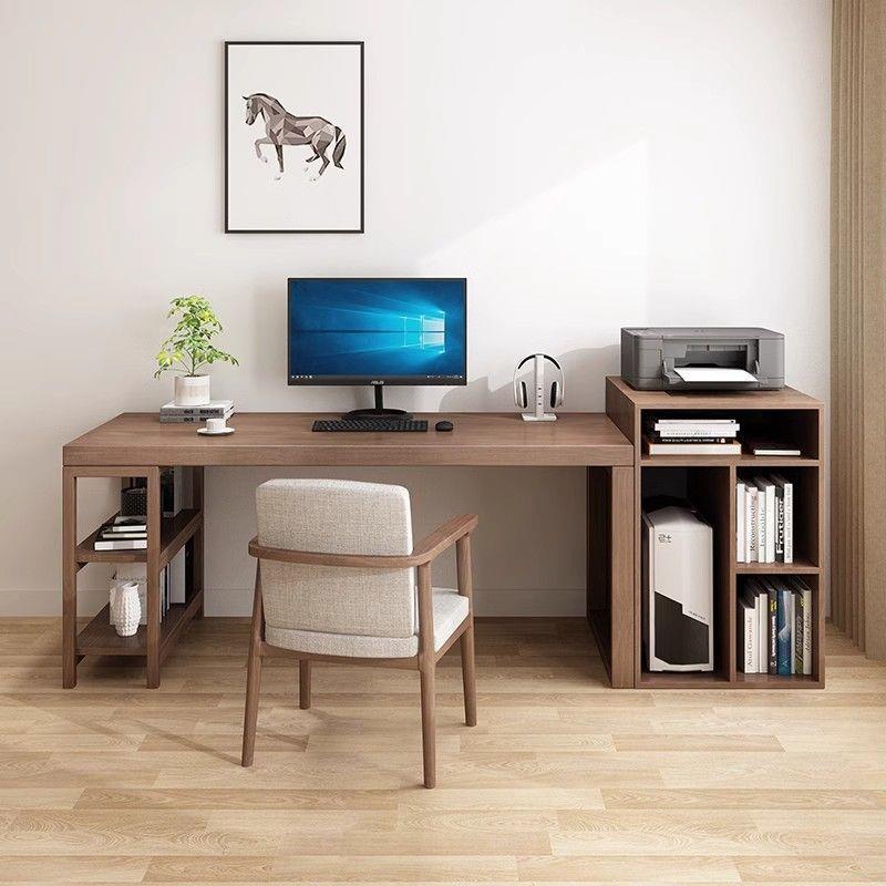 实台式电脑桌卧木室家简用约学生写字HOA台书桌椅组合长办条公桌