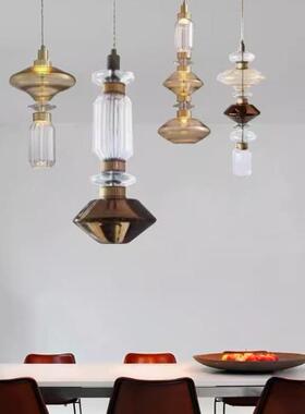 美厅式复古玻22875璃吊灯橱窗展售楼部餐吧厅台样板房意轻创奢客