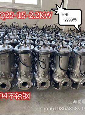 30殉潜污泵耐腐蚀酸无碱化BLW3804V堵塞工排污泵全铜线国标电机