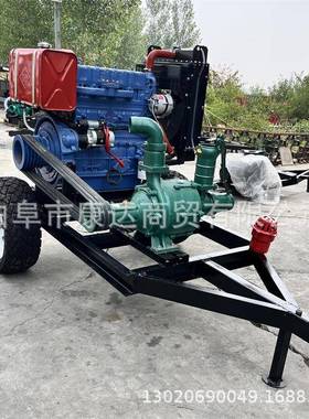 12寸油拖车体机手推柴移动式抽水泵4寸56寸10寸KD-CSB-0一寸12寸