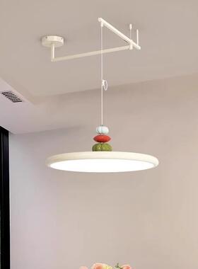 护摇臂飞碟M轻奢奶油风法式吧灯创意设计感台可564位移眼豆餐厅吊