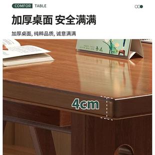 9805实木习大板约桌家用去客厅化大长书桌桌阅读学简办公室桌子工