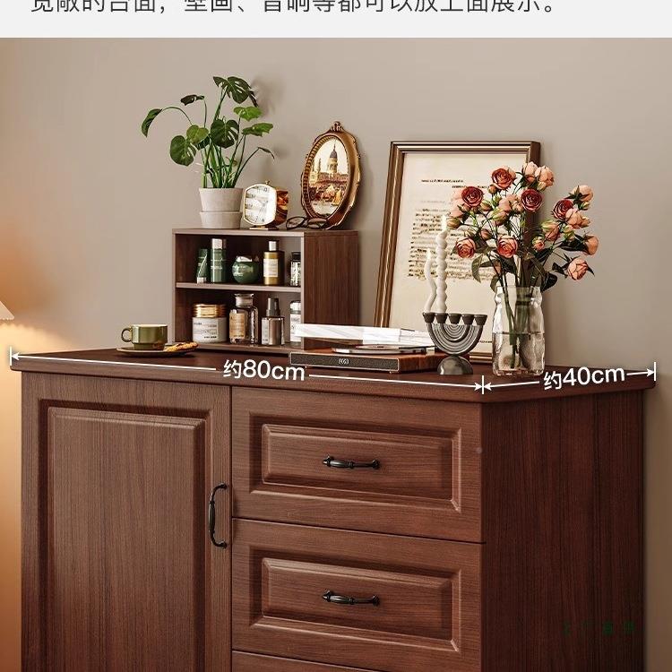 美式斗柜卧收纳柜子靠墙985五斗柜储房间置物柜室客物厅木质柜五