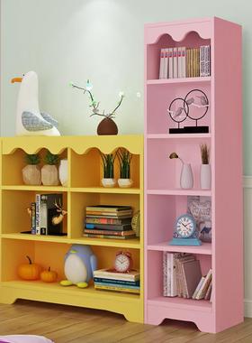 简书现代学生落地置物书柜WUT架实木儿童书架收约纳柜家用储物柜