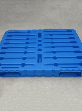 加厚双面吹塑塑料盘平板RCK仓库卡垫面板双进叉吹托塑双面防潮板