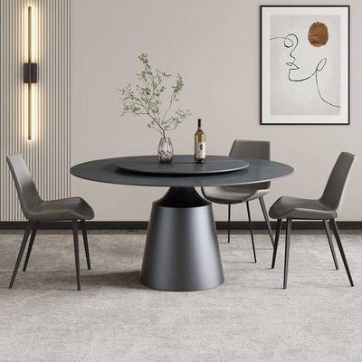 CTH227意式板家用中户型圆m桌轻奢岩餐桌椅组合现小代HCT227简约