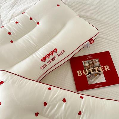 缘WB定式三生颈十里红妆芯中婚庆结枕婚枕芯头喜庆成人枕护情侣枕