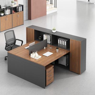 简约桌办公家具功能带藏高柜财务卡多SXD座桌办储公员工桌现代电