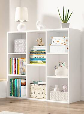 W8黑色格柜子RIB书架书柜自由组合落地家用收纳置物柜物木柜质小