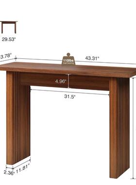 厅新中式实玄关台入户靠墙端景简约现MHQ代客家用门木厅装饰台柜
