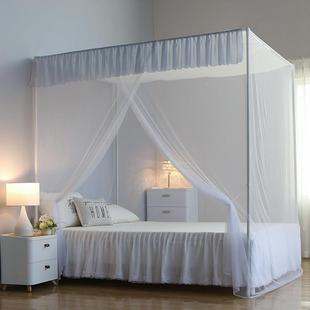 蚊地帐家2205新款 纹帐拆洗单用开门落蚊帐 加密LZI支架单人床老式