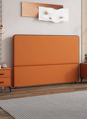 新款软床头型背RZP简约落包地实木靠背新省空间小板户型床头单买