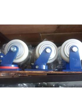 D字德胜轮得貹蓝架超铁重型白色脚尼龙脚轮色芯聚红氨酯脚ZYB轮厂